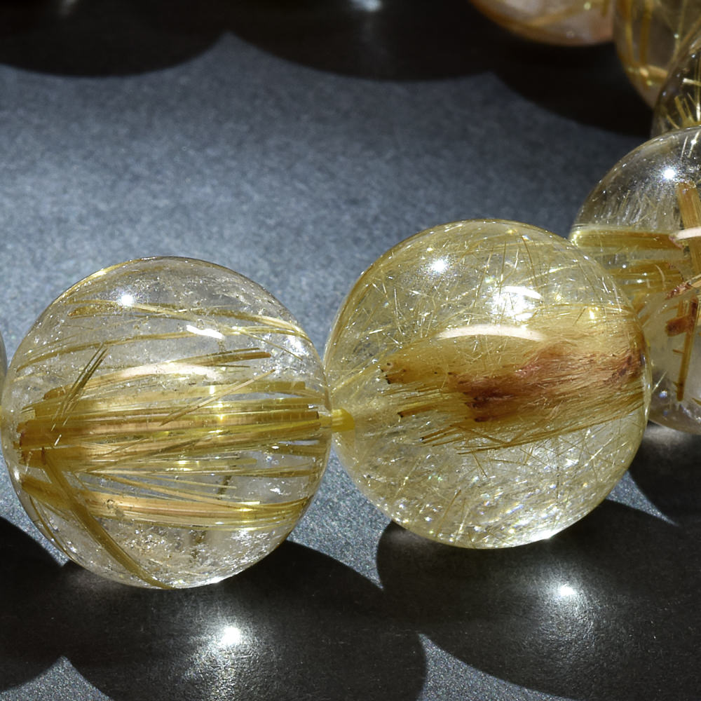 ゴールドルチルクォーツ ブレスレット 17-17.5mm #RG337