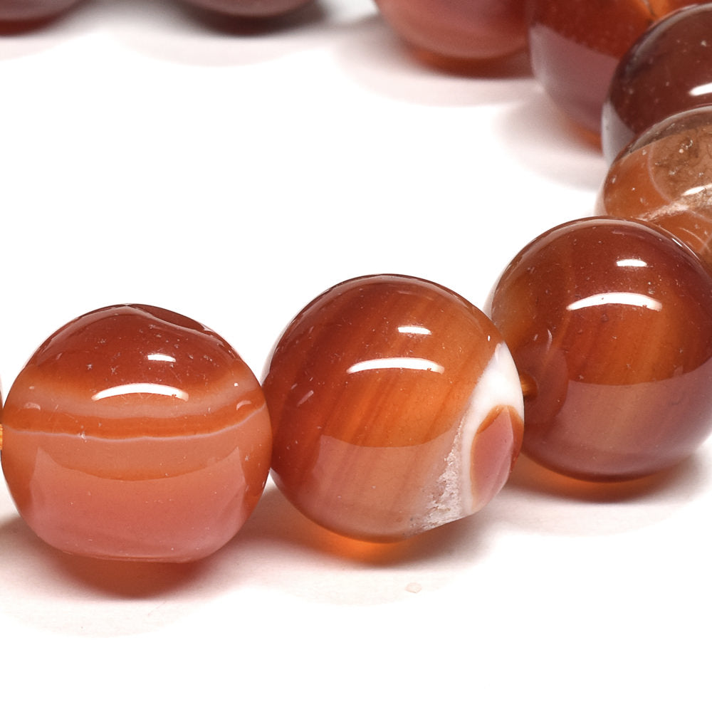 笑口アゲート（レッドアゲート）ブレスレット 13.5-14mm #RH035