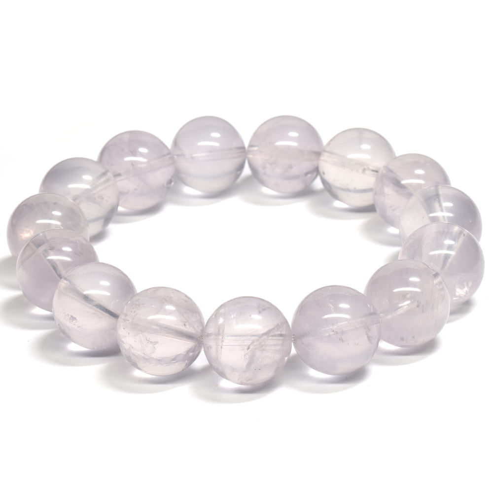 [鑑別付]ブルーローズクォーツ ブレスレット 15mm #RH056