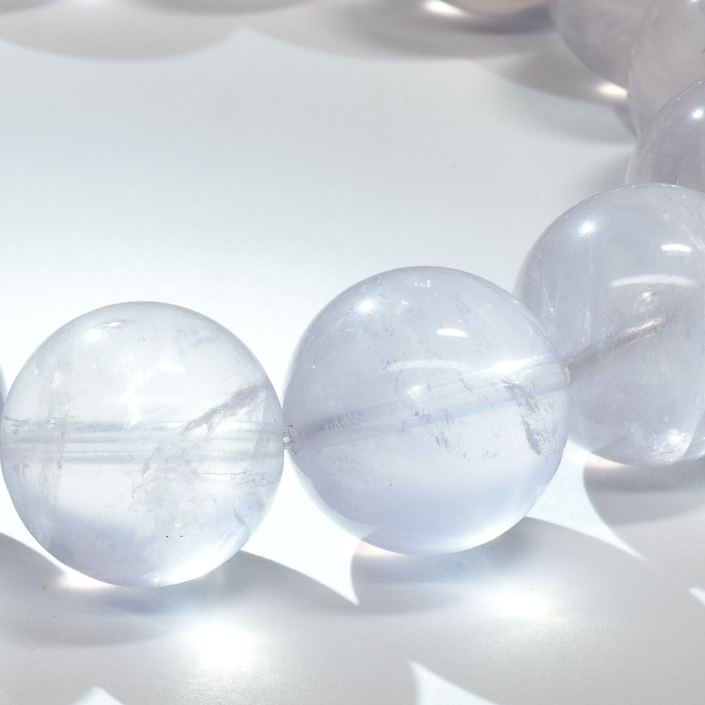 [鑑別付]ブルーローズクォーツ ブレスレット 15mm #RH056