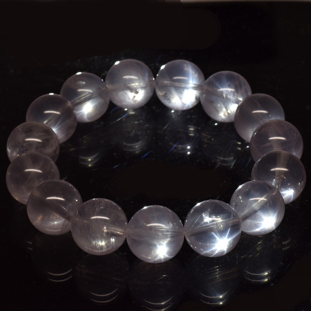 [鑑別付]ブルーローズクォーツ ブレスレット 15mm #RH056