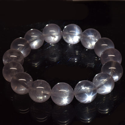 [鑑別付]ブルーローズクォーツ ブレスレット 15mm #RH056