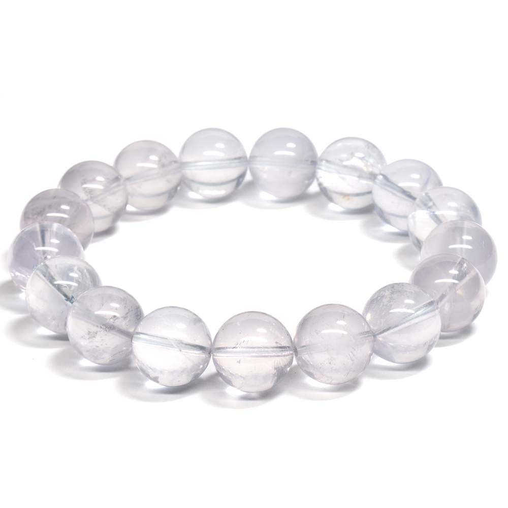 [鑑別付]ブルーローズクォーツ ブレスレット 12.5mm #RH057