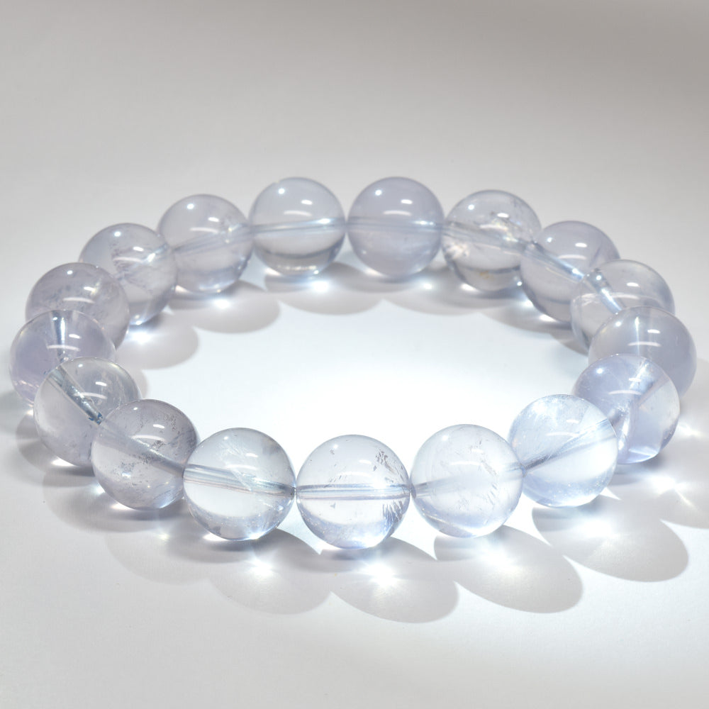 [鑑別付]ブルーローズクォーツ ブレスレット 12.5mm #RH057