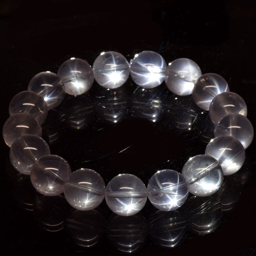 [鑑別付]ブルーローズクォーツ ブレスレット 12.5mm #RH057