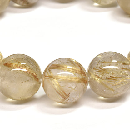 ゴールドルチルクォーツ ブレスレット 13mm #RH065