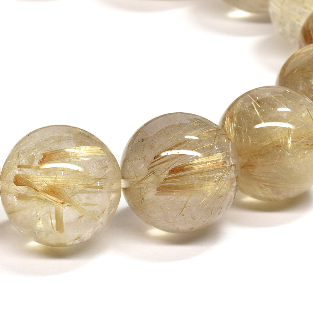 ゴールドルチルクォーツ ブレスレット 14-14.5mm #RH067