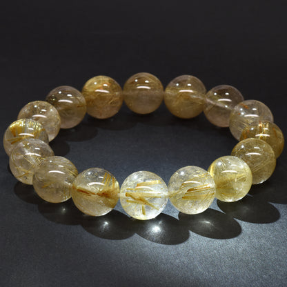 ゴールドルチルクォーツ ブレスレット 14-14.5mm #RH067