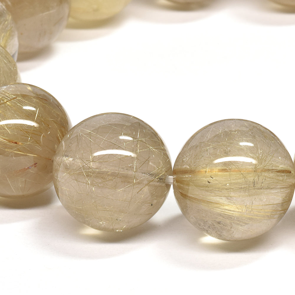 ゴールドルチルクォーツ ブレスレット 15mm #RH069