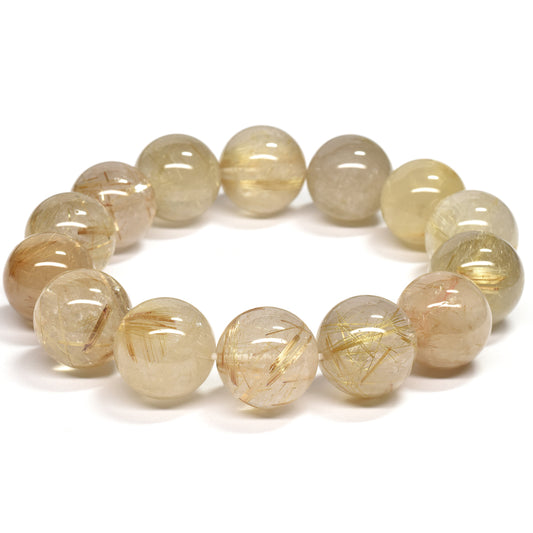 ゴールドルチルクォーツ ブレスレット 16-16.5mm #RH070