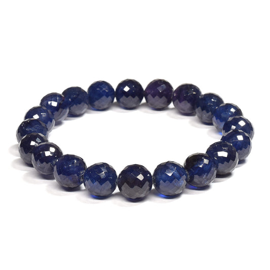 サファイア カットカットビーズ ブレスレット 9.5-10mm #RH079