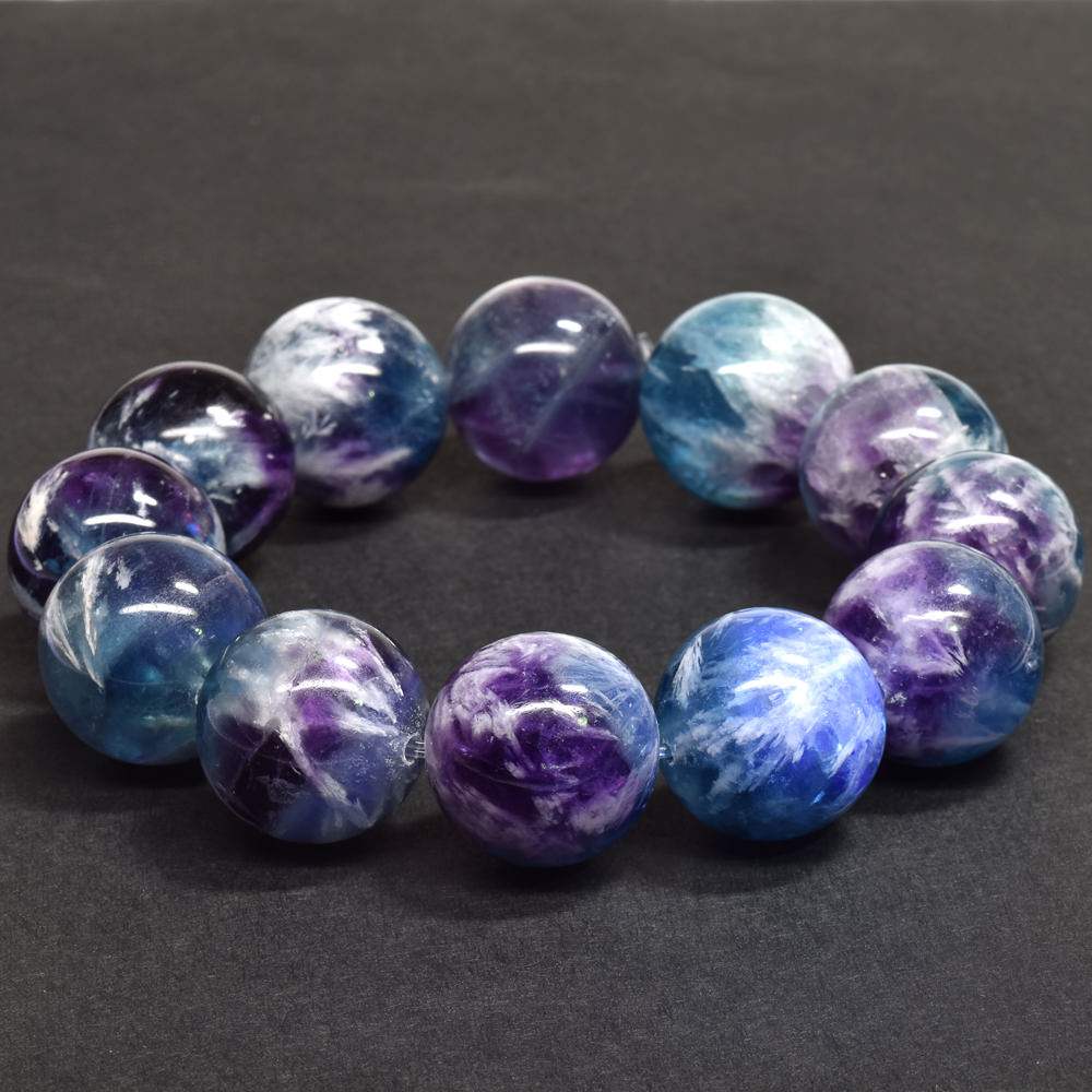 [オーナー秘蔵] エンジェルフェザーフローライト ブレスレット 19mm #RH085