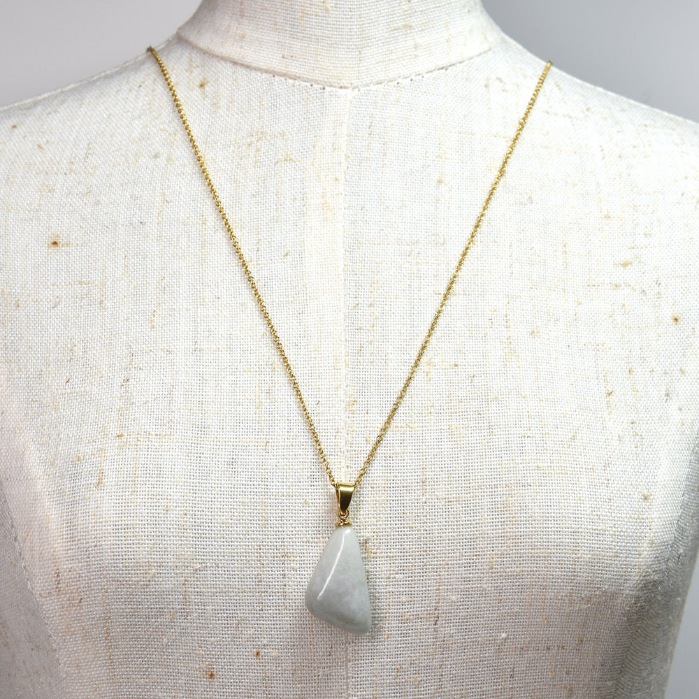 鳥取県産 若桜翡翠  ペンダントトップ 27x12x6mm #RH103