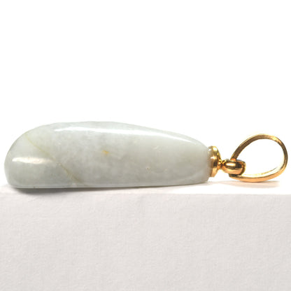 鳥取県産 若桜翡翠  ペンダントトップ 27x12x6mm #RH103