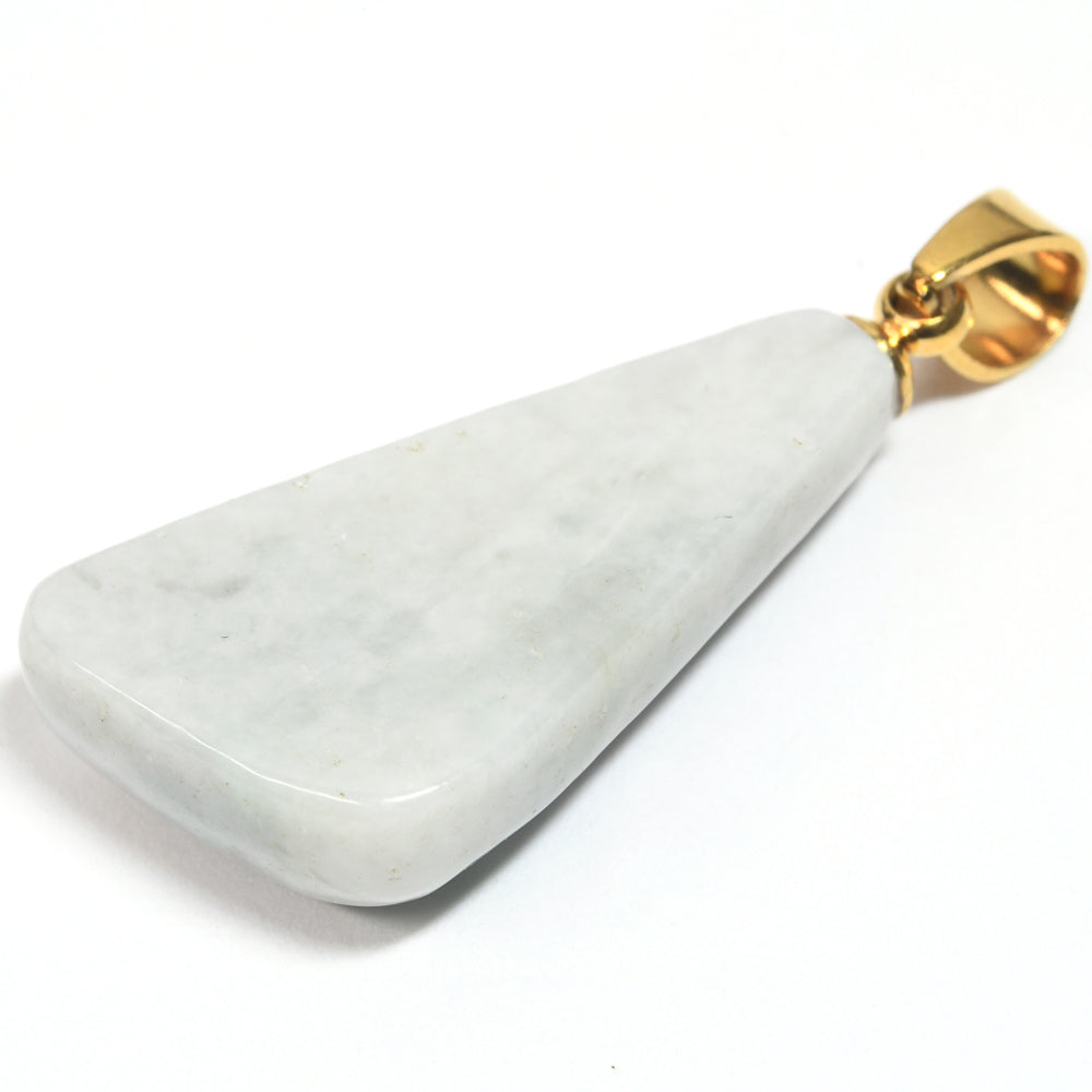 鳥取県産 若桜翡翠  ペンダントトップ 30x12x6mm #RH104