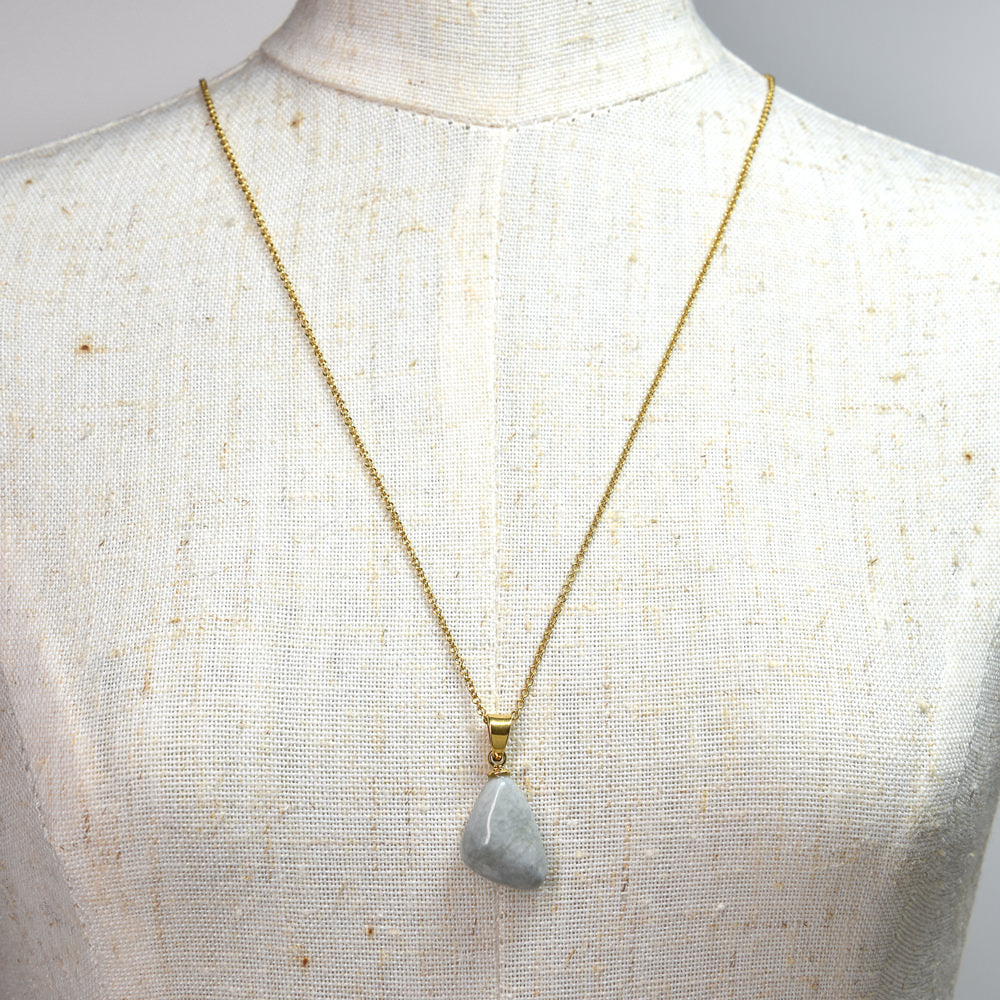 鳥取県産 若桜翡翠  ペンダントトップ 22x10x6mm #RH105