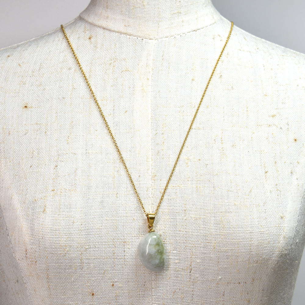 鳥取県産 若桜翡翠  ペンダントトップ 24x11x6mm #RH106