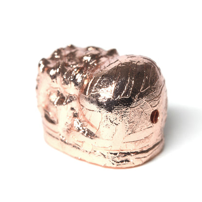 アルタイ隕石 (ピンクゴールド)貔貅ビーズ 10.9x8.2x8.2mm #RH173