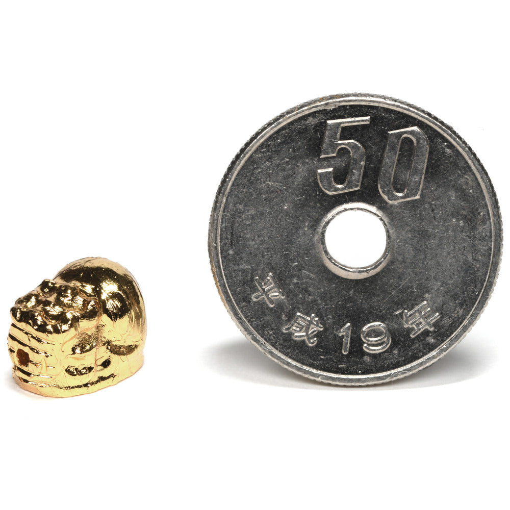[鑑別付]アルタイ隕石 (ゴールド)貔貅ビーズ 10.9x7.7x7.7mm #RH176