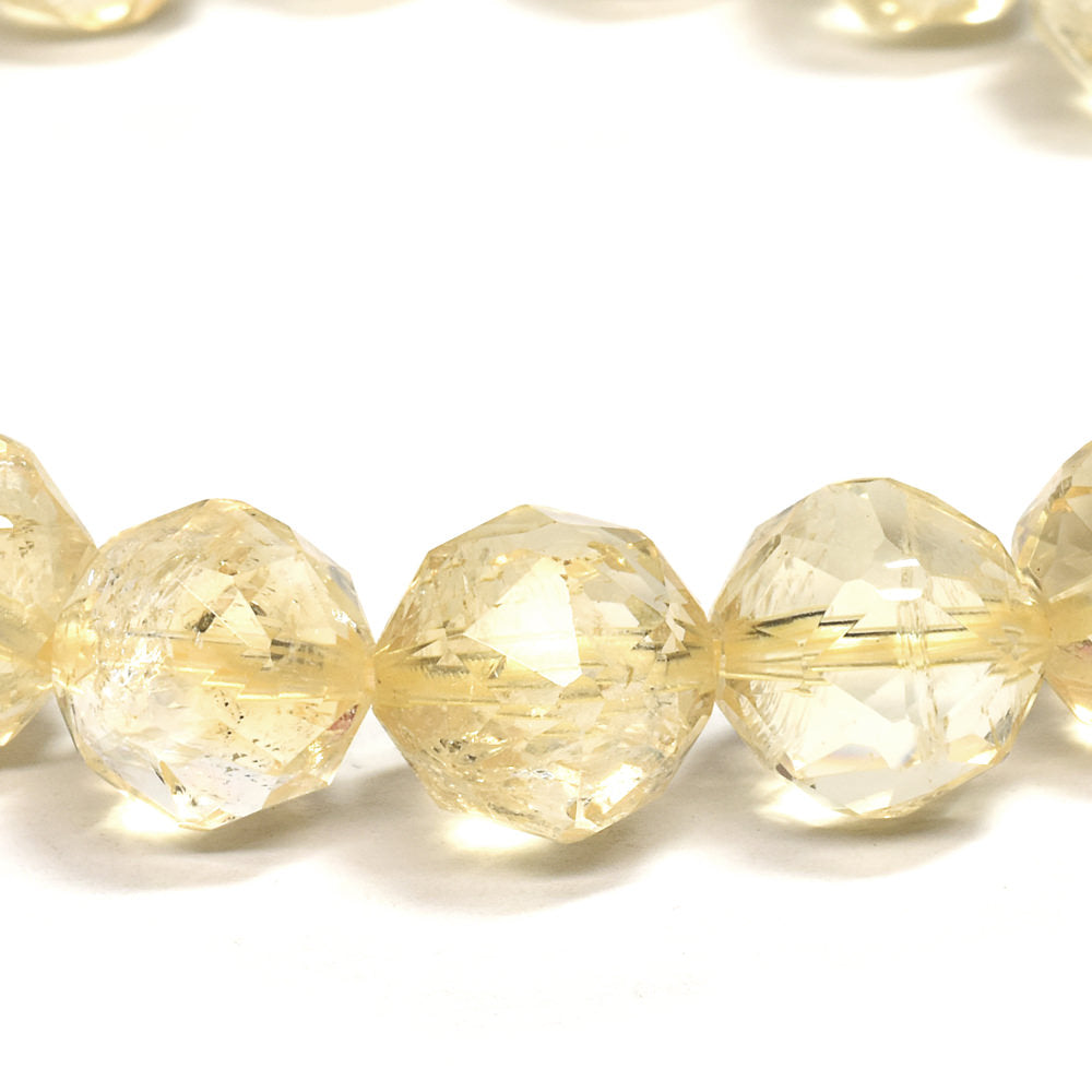 シトリン スターカットビーズ ブレスレット 9.5mm #RJ013