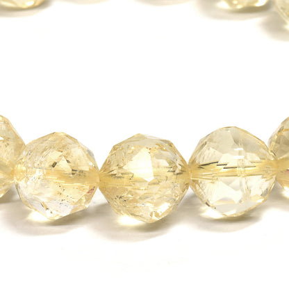 シトリン スターカットビーズ ブレスレット 9.5mm #RJ013