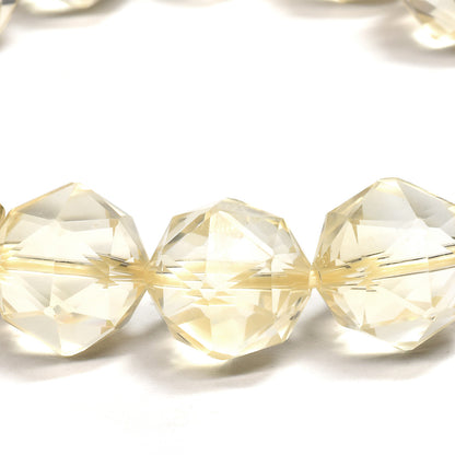 シトリン スターカットカットビーズ ブレスレット 12mm #RJ014