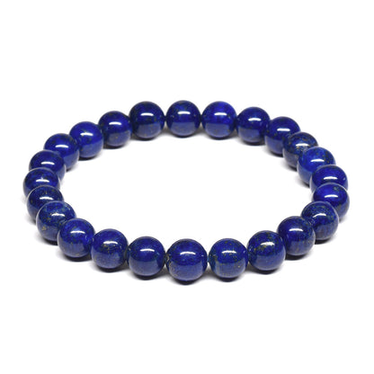[口答鑑別付]天然ラピスラズリ ブレスレット 7.5mm #RJ026