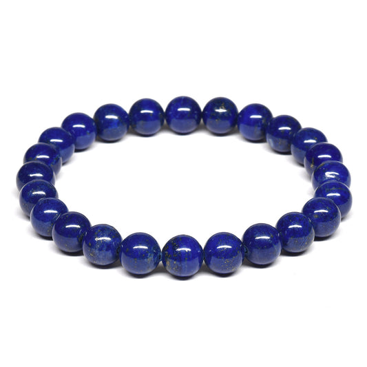 [口答鑑別付]天然ラピスラズリ ブレスレット 7.5mm #RJ027