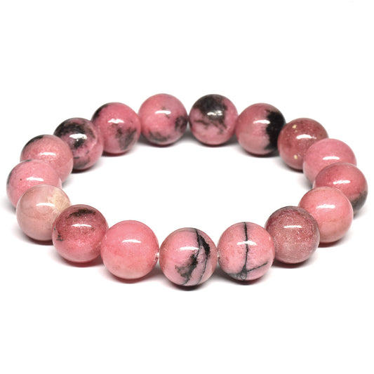 [鑑別付]愛知県産 愛知ロードナイト【山梨一級研磨士作】 ブレスレット 12mm #RJ036