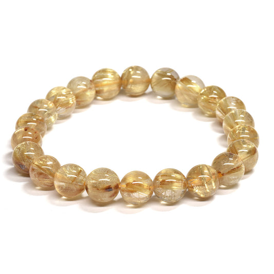 ゴールドルチルクォーツ ブレスレット 8.5mm #RJ056