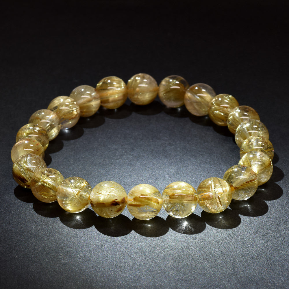 ゴールドルチルクォーツ ブレスレット 8.5mm #RJ056
