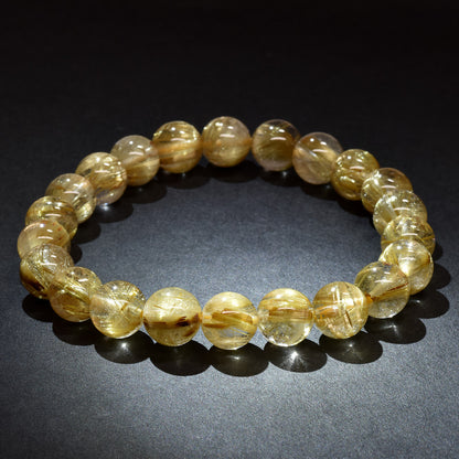 ゴールドルチルクォーツ ブレスレット 8.5mm #RJ056