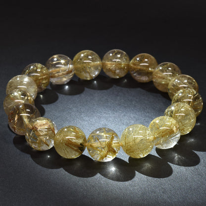 ゴールドルチルクォーツ ブレスレット 12mm #RJ059