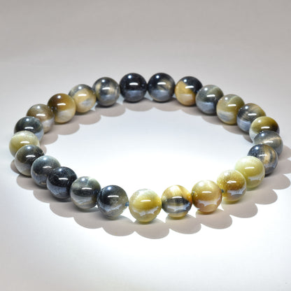 シルバーシャイン・ゼブラタイガーアイ ブレスレット 8mm #RJ068