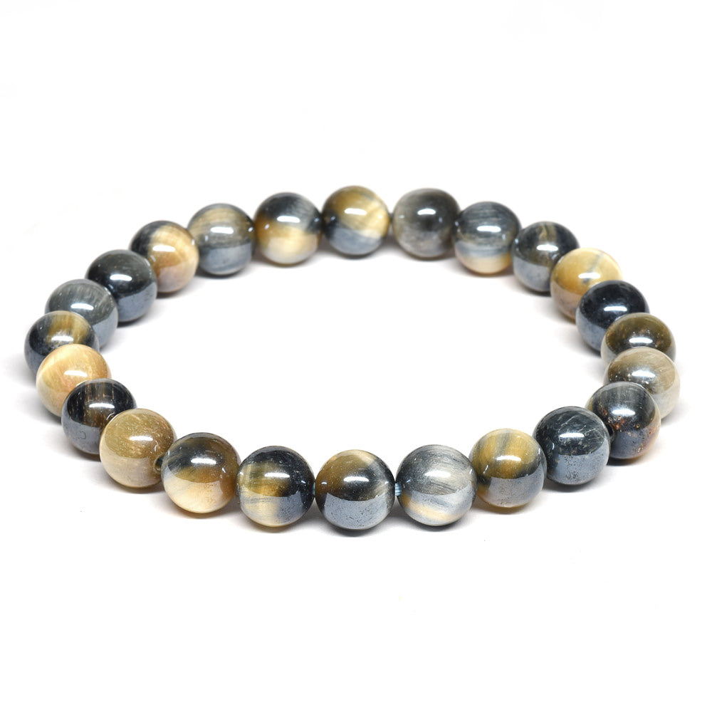 シルバーシャイン・ゼブラタイガーアイ ブレスレット 8mm #RJ069