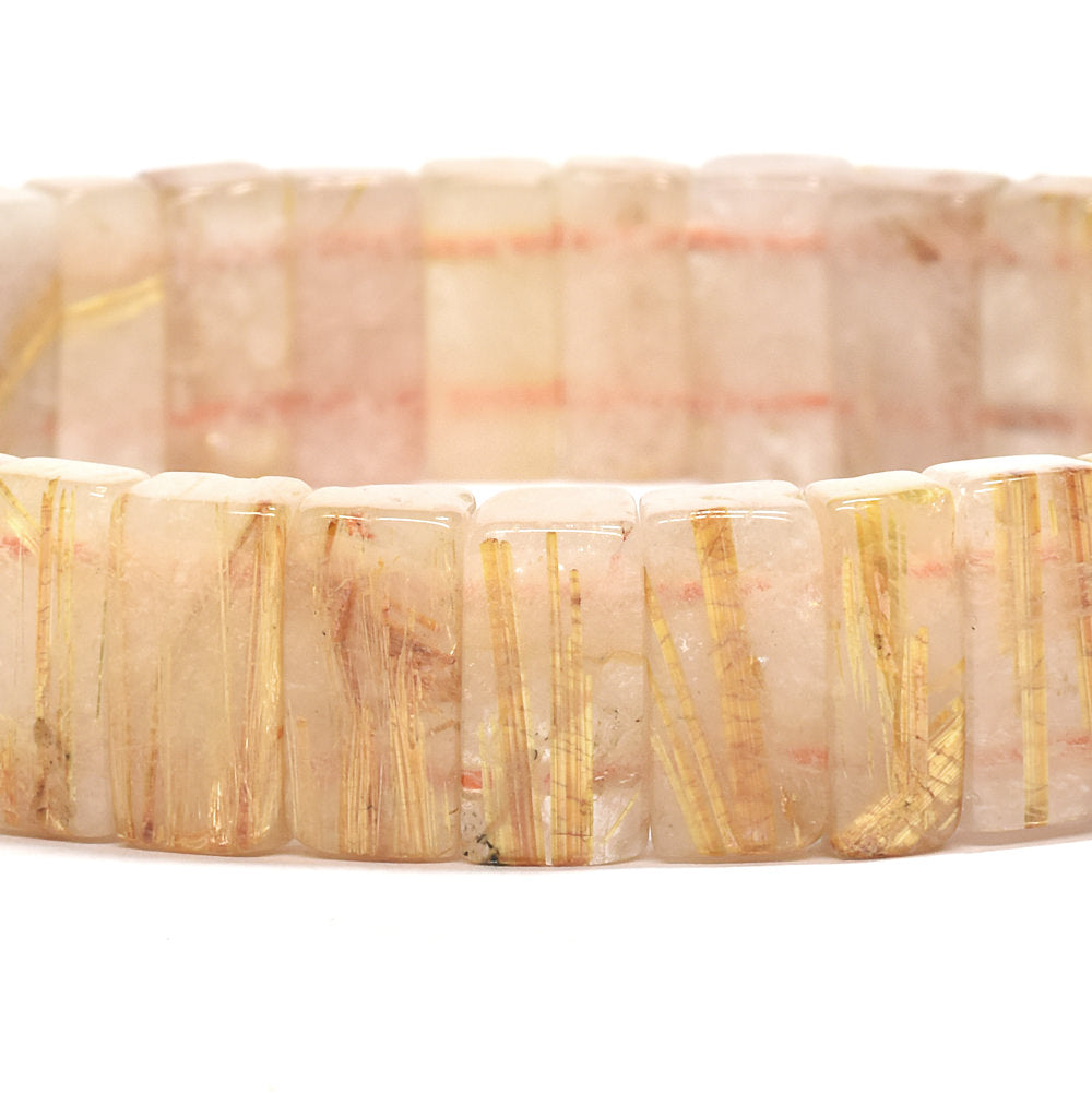 [鑑別付]ゴールドルチルクォーツ バングル 11mm幅 #RJ153