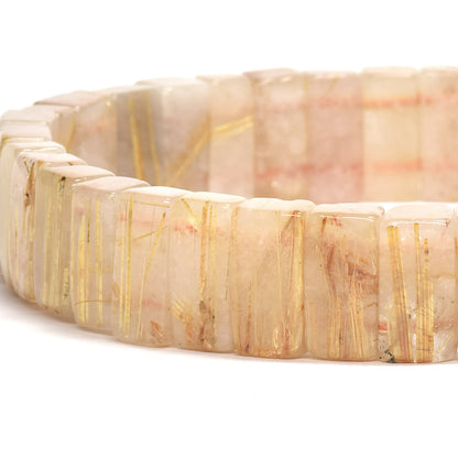 [鑑別付]ゴールドルチルクォーツ バングル 11mm幅 #RJ153