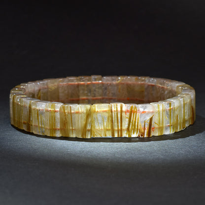 [鑑別付]ゴールドルチルクォーツ バングル 11.5mm #RJ155