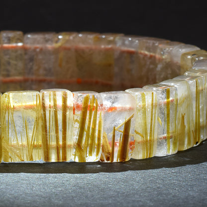 [鑑別付]ゴールドルチルクォーツ バングル 11.5mm #RJ155