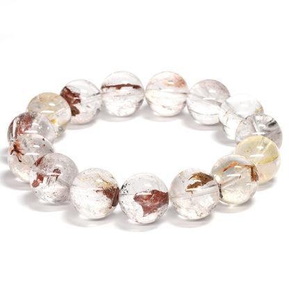 ライモナイトインエレスチャルクォーツ ブレスレット 15mm #RJ158