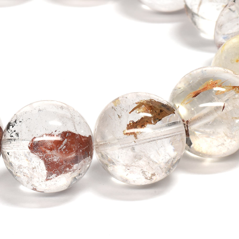 ライモナイトインエレスチャルクォーツ ブレスレット 15mm #RJ158