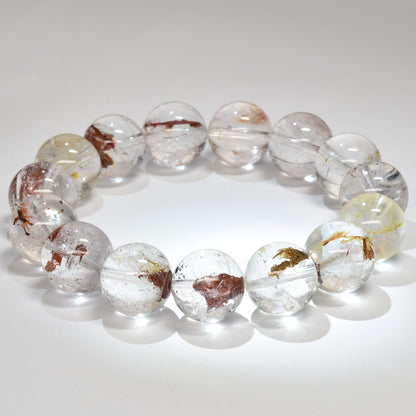 ライモナイトインエレスチャルクォーツ ブレスレット 15mm #RJ158