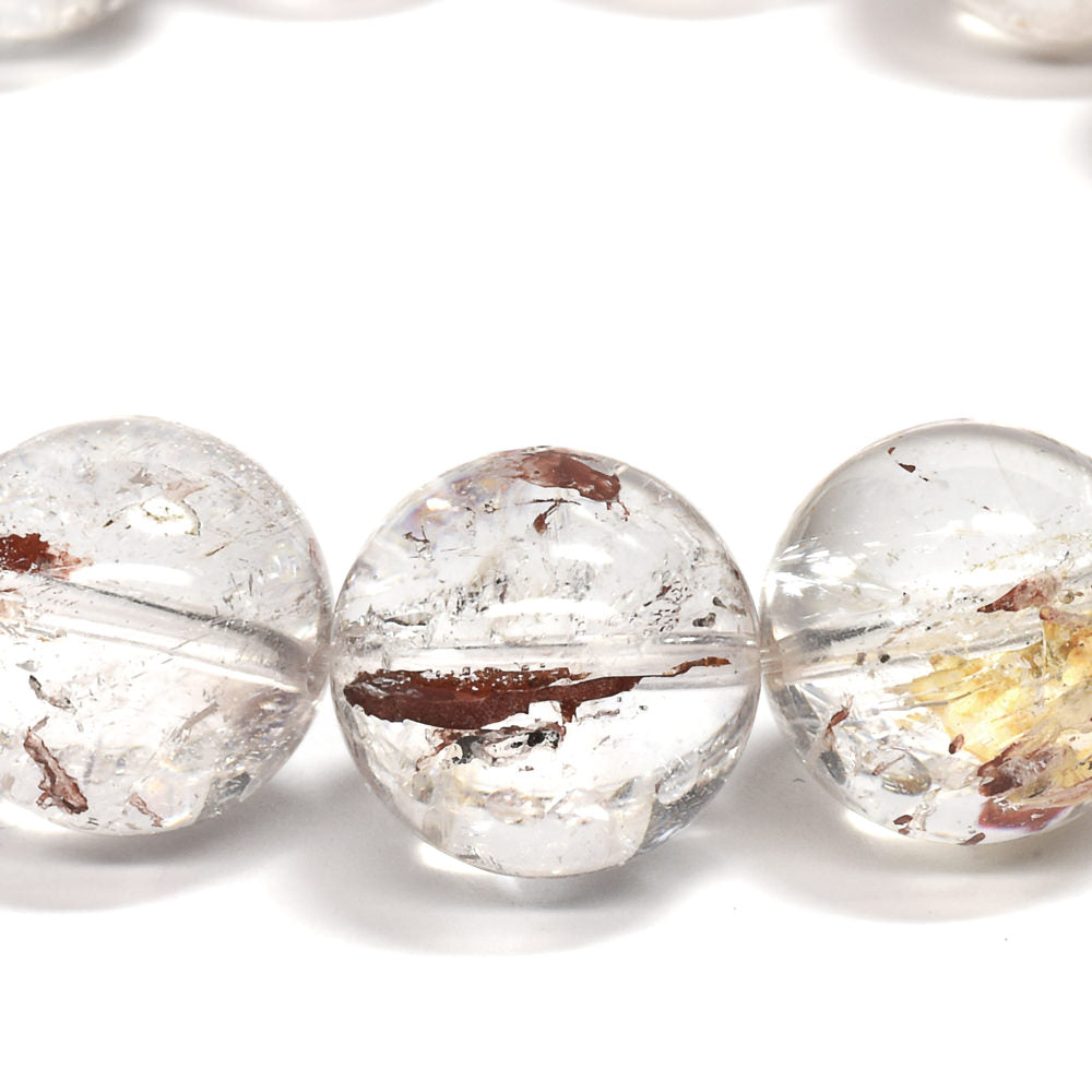 ライモナイトインエレスチャルクォーツ ブレスレット 15mm #RJ159