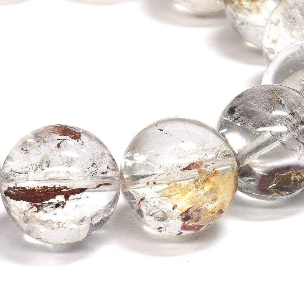 ライモナイトインエレスチャルクォーツ ブレスレット 15mm #RJ159