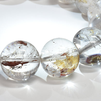 ライモナイトインエレスチャルクォーツ ブレスレット 15mm #RJ159