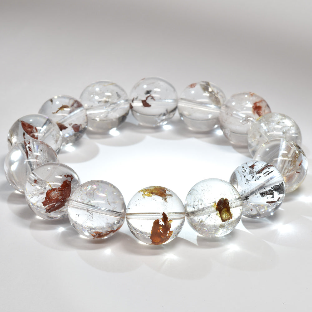 ライモナイトインエレスチャルクォーツ ブレスレット 16-16.5mm #RJ160