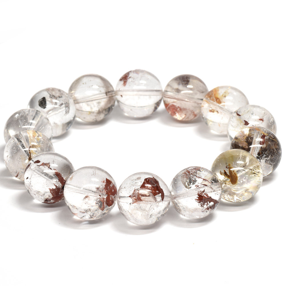 ライモナイトインエレスチャルクォーツ ブレスレット 16-16.5mm #RJ161