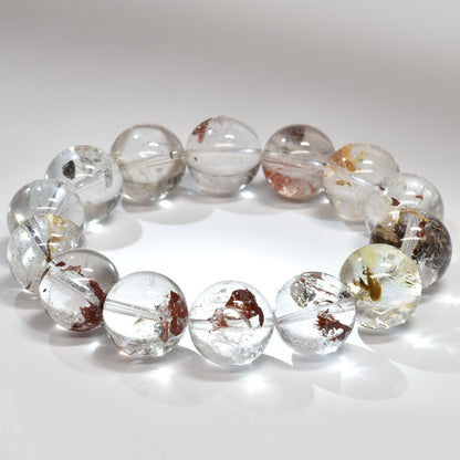 ライモナイトインエレスチャルクォーツ ブレスレット 16-16.5mm #RJ161