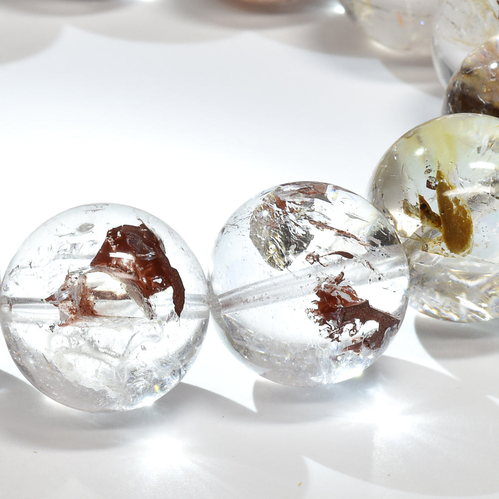 ライモナイトインエレスチャルクォーツ ブレスレット 16-16.5mm #RJ161