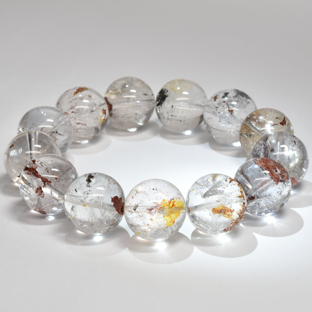 ライモナイトインエレスチャルクォーツ ブレスレット 18-18.5mm #RJ162